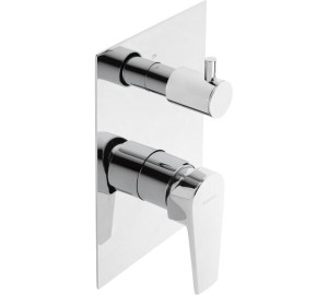 Built-in single lever mixer with 2-way ceramic diverter Chromed Klip